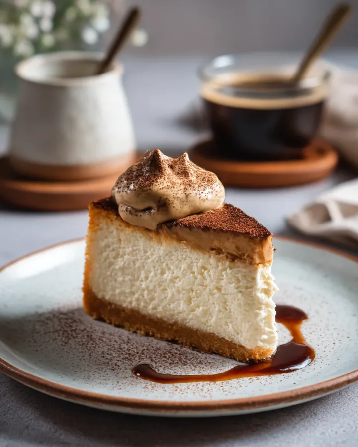 3-Ingredient Whipped Coffee (Dalgona) Cheesecake