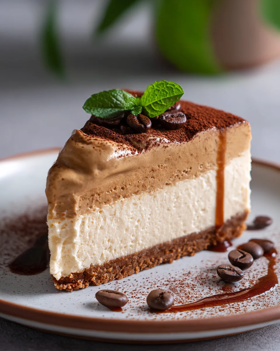 3-Ingredient Whipped Coffee (Dalgona) Cheesecake