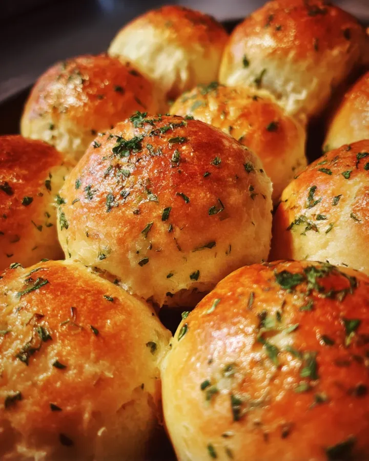 Air Fryer Garlic Herb Dinner Rolls