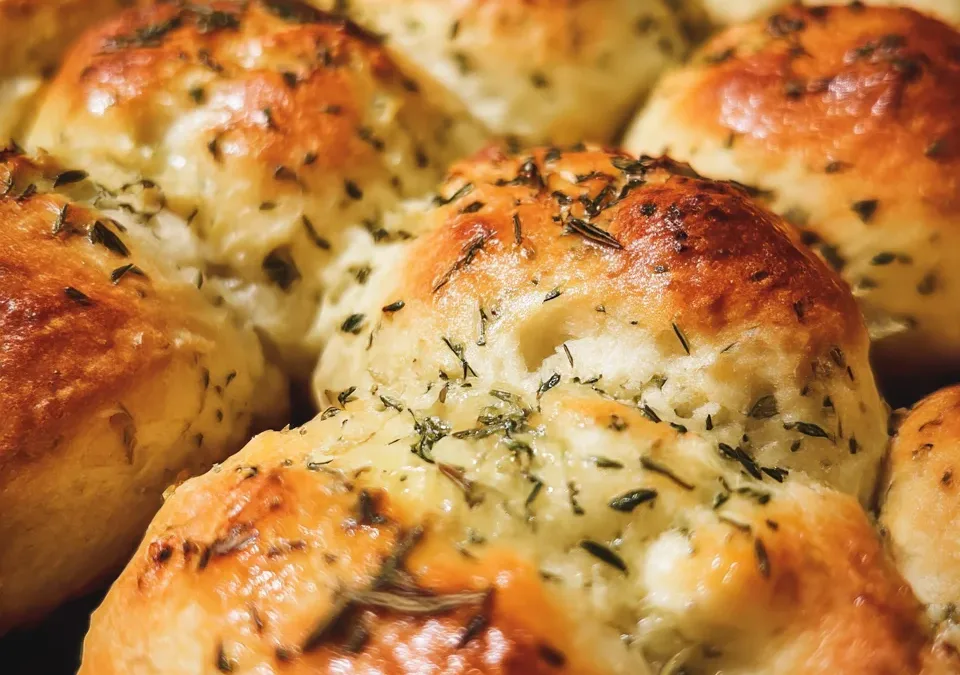 Air Fryer Garlic Herb Dinner Rolls