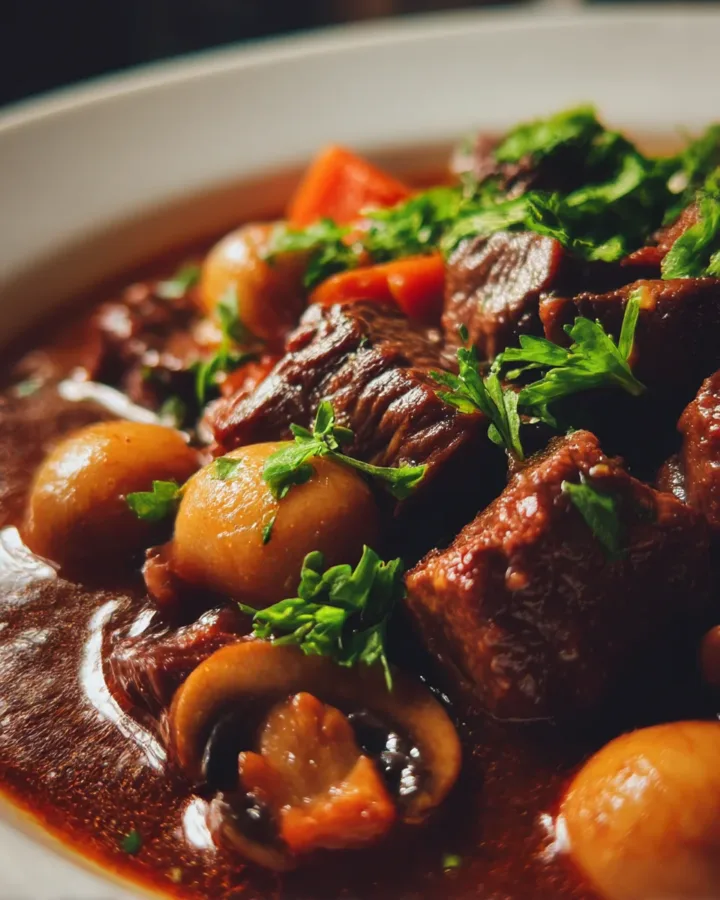 Beef Bourguignon (French Red Wine Stew)