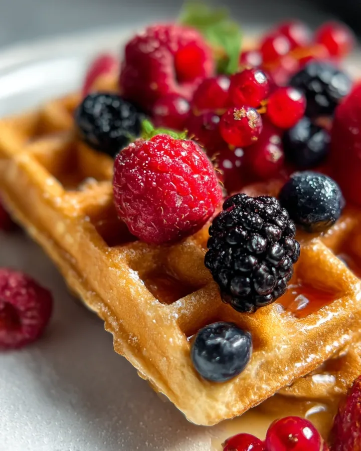 Belgian Waffles with Berries