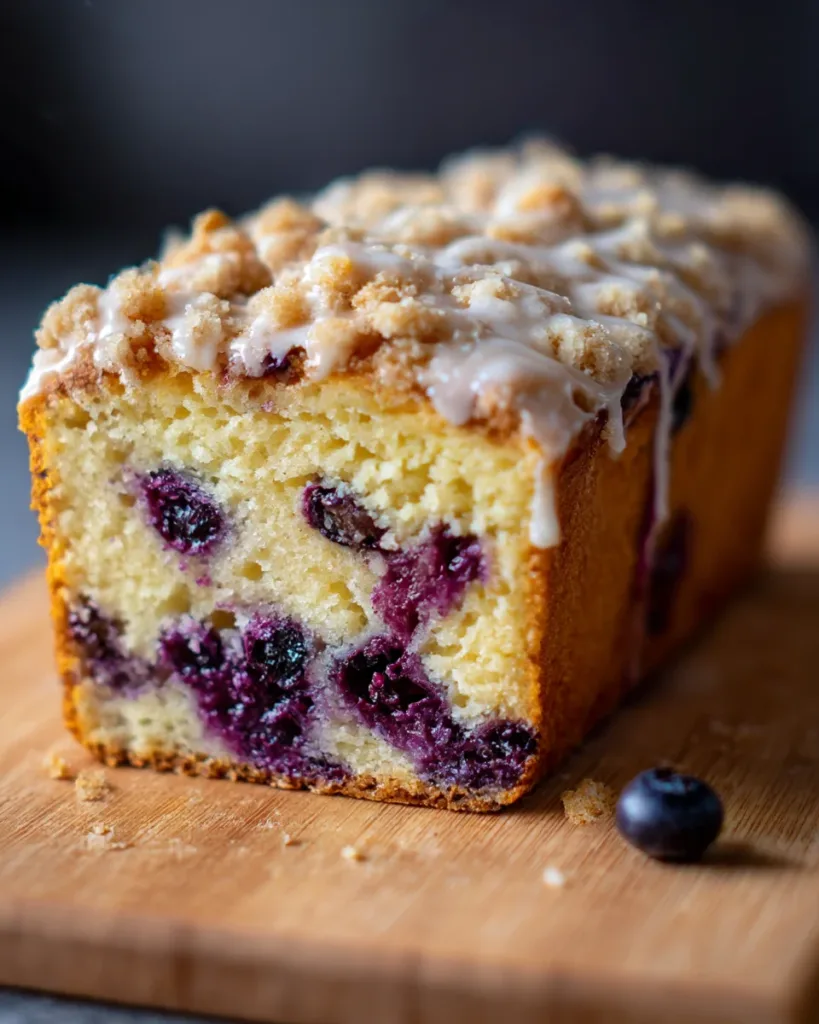 Blueberry Lemon Streusel Loaf Bread