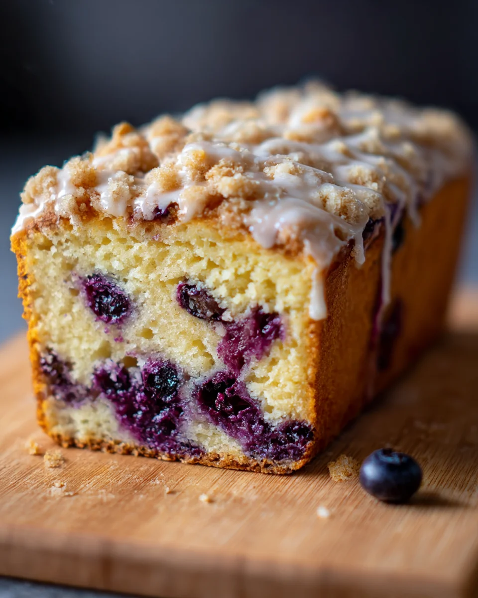 Blueberry Lemon Streusel Loaf Bread