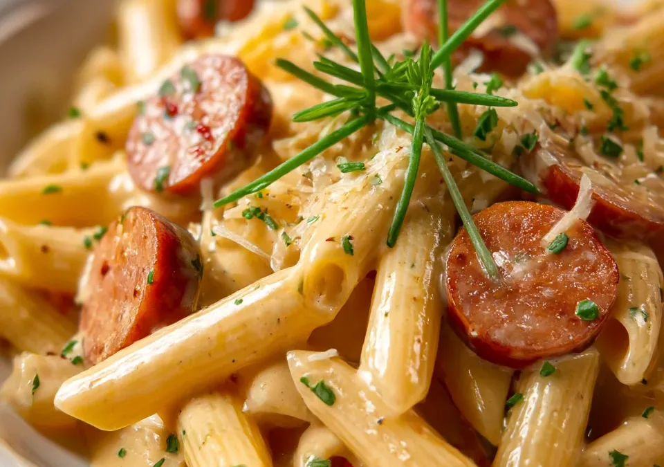 Cajun Cream Sauce Penne with Andouille