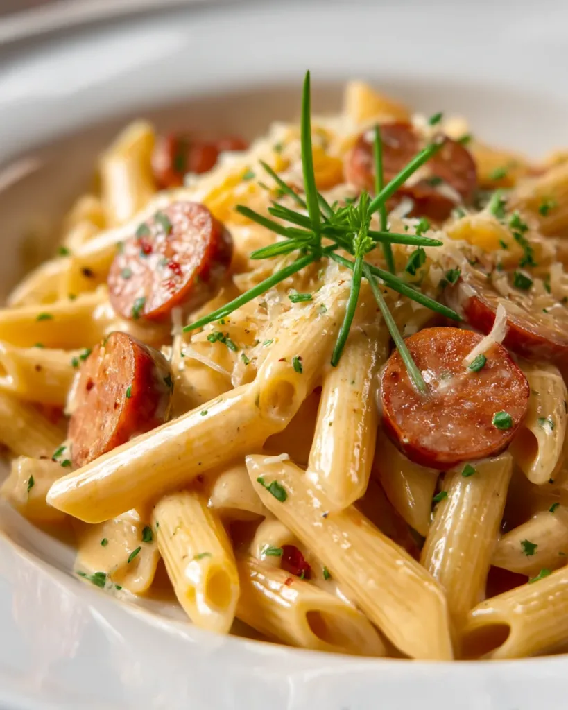 Cajun Cream Sauce Penne with Andouille