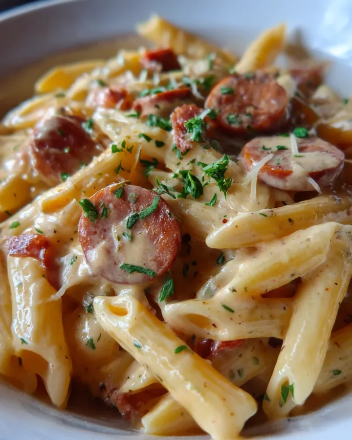 Cajun Cream Sauce Penne with Andouille