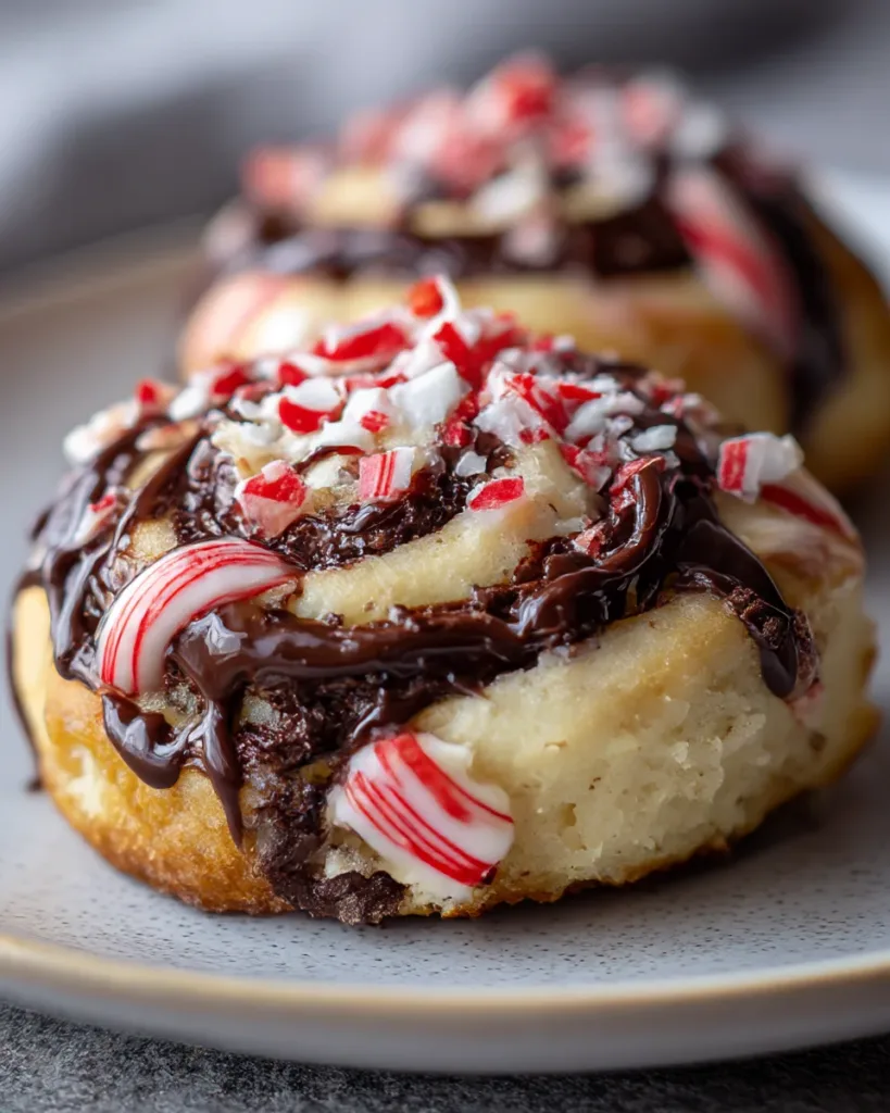 Candy Cane Chocolate Swirl Scones