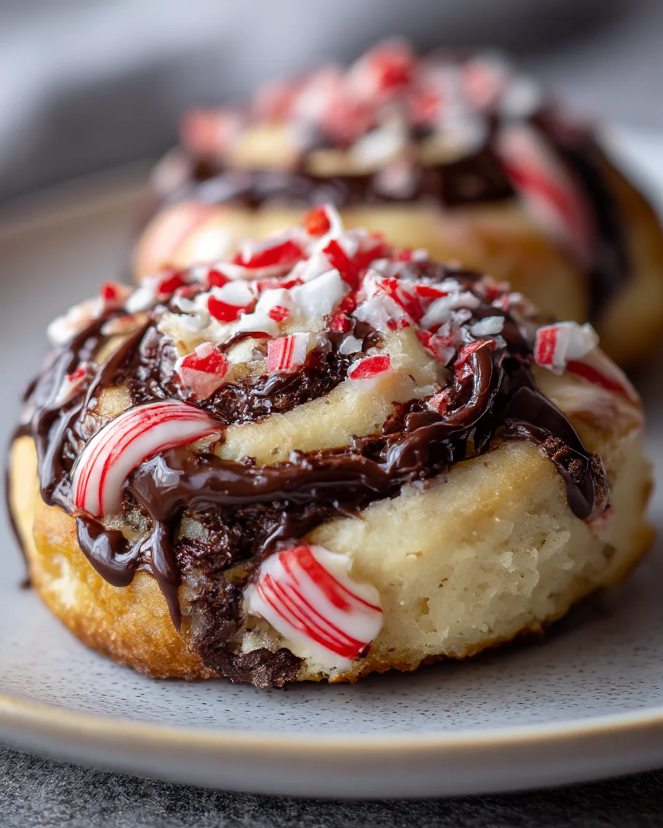 Candy Cane Chocolate Swirl Scones