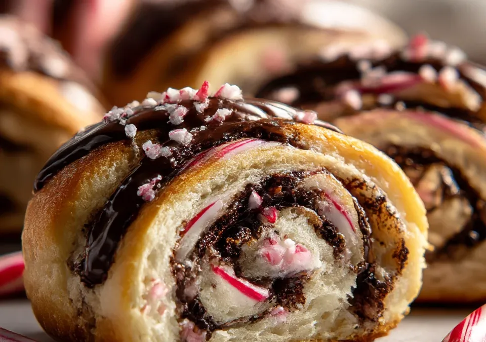 Candy Cane Chocolate Swirl Scones
