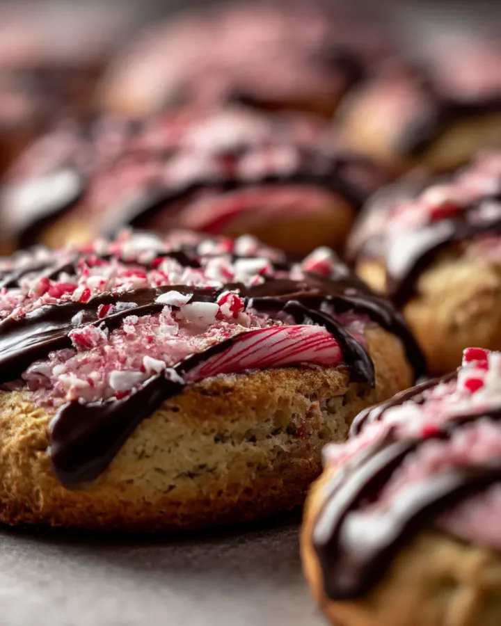 Candy Cane Chocolate Swirl Scones