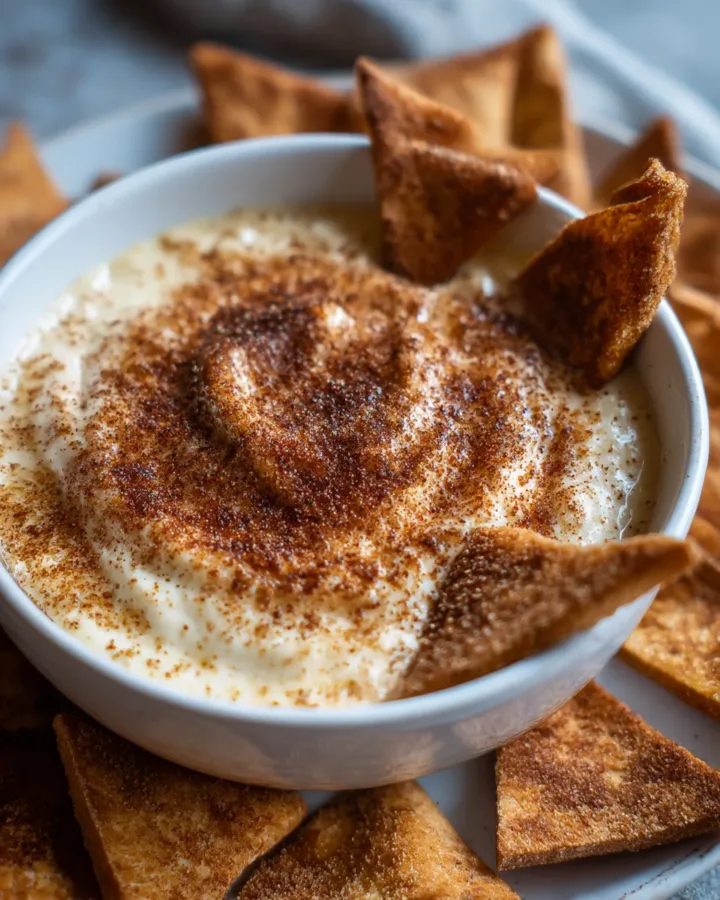 Cannoli Dip with Cinnamon Sugar Chips