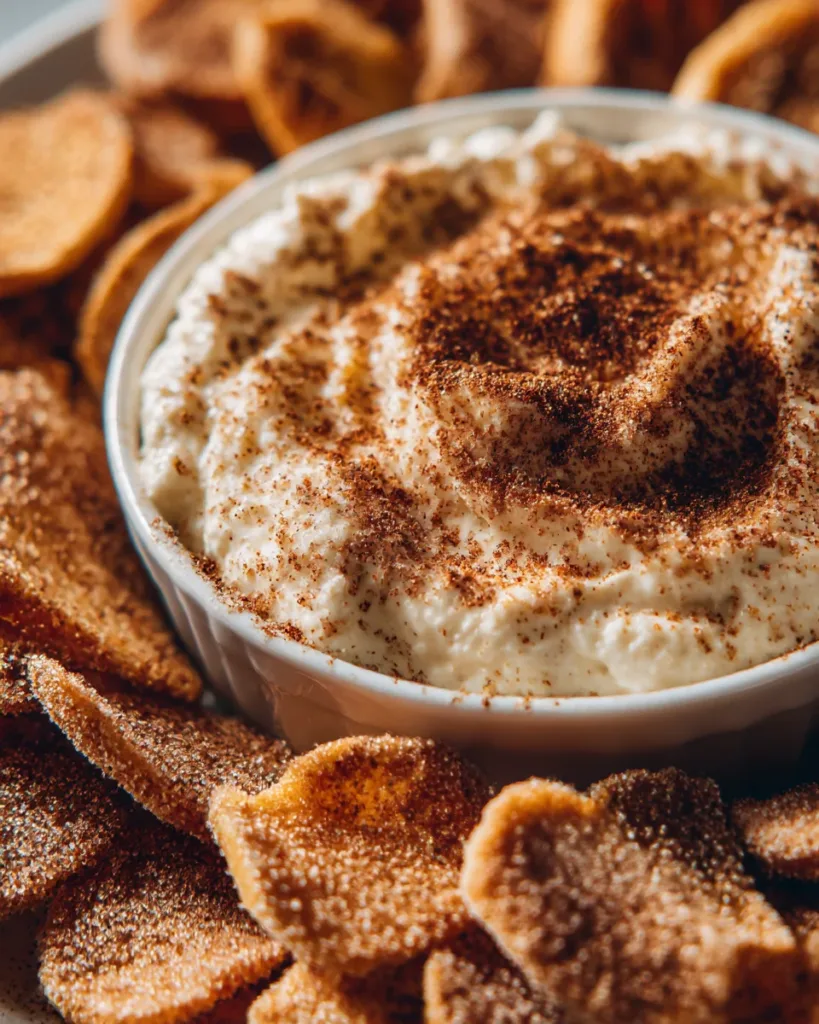 Cannoli Dip with Cinnamon Sugar Chips