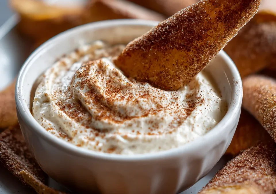 Cannoli Dip with Cinnamon Sugar Chips