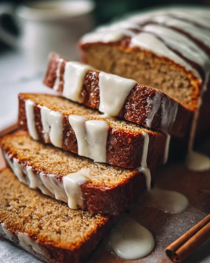 Chai Spice Loaf Cake with Vanilla Glaze