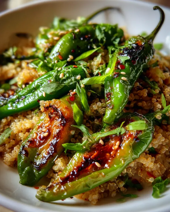 Charred Shishito Pepper & Quinoa Salad