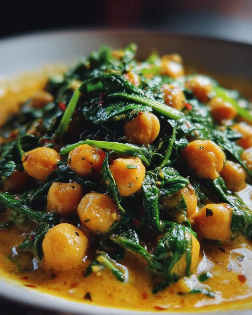 Chickpea Curry with Spinach and Coconut Milk