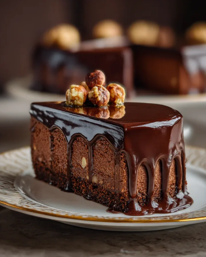 Chocolate Hazelnut Torte with Ganache Glaze
