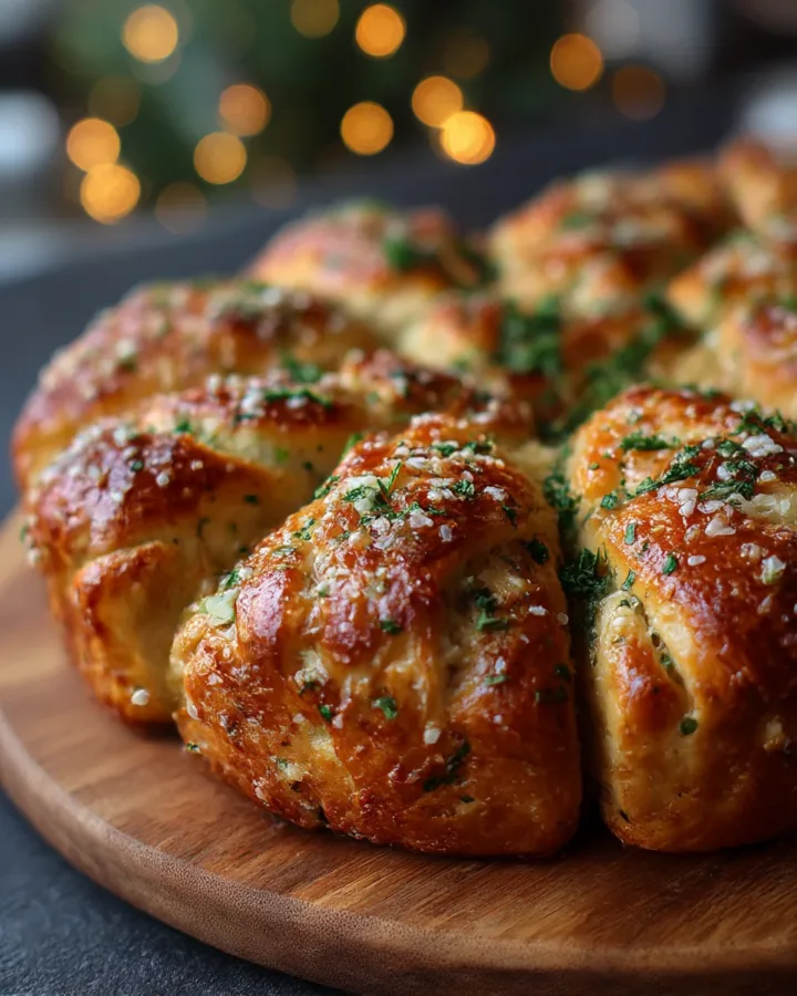Christmas Tree Pull-Apart Pretzel Bread