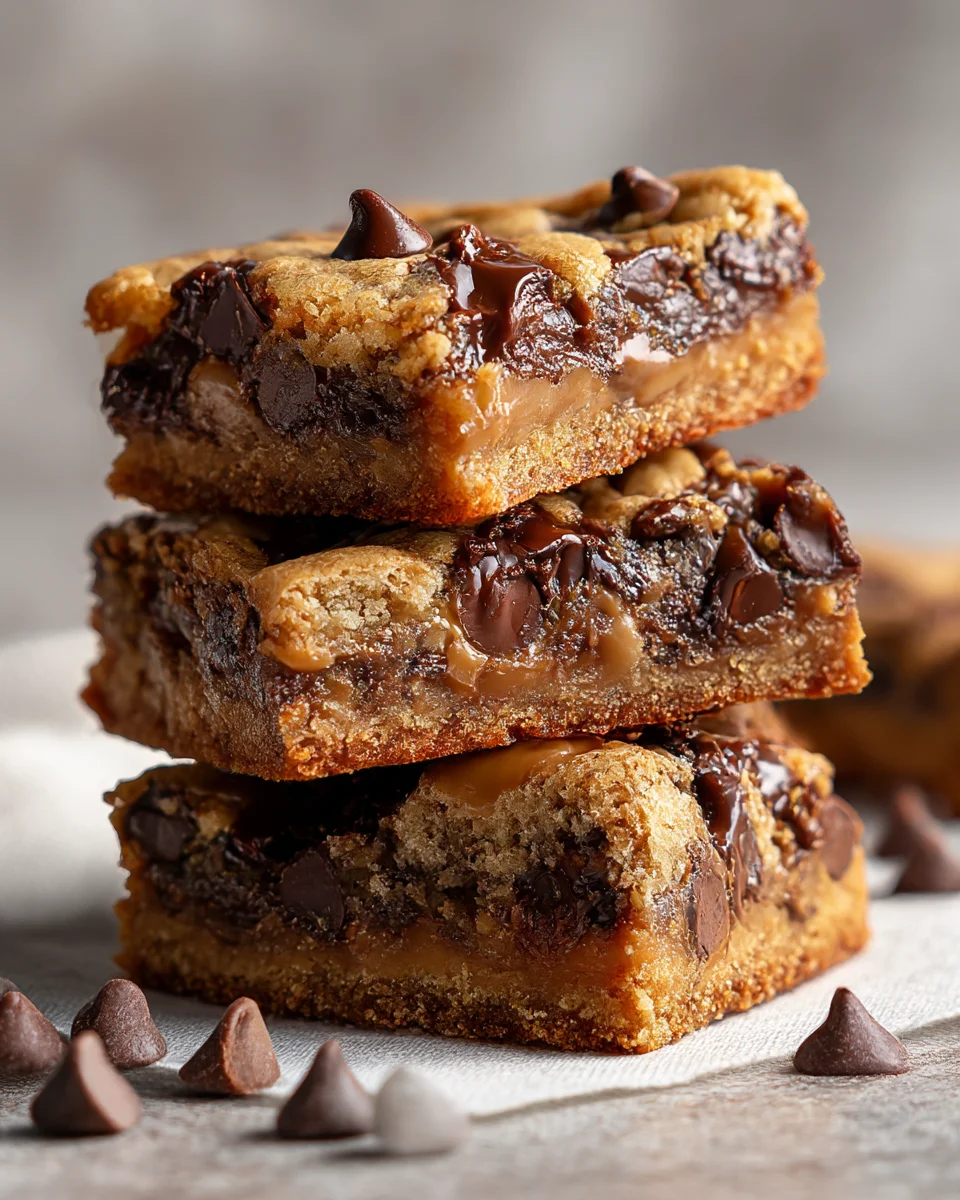 Chunky Peanut Butter Choco Chip Bars