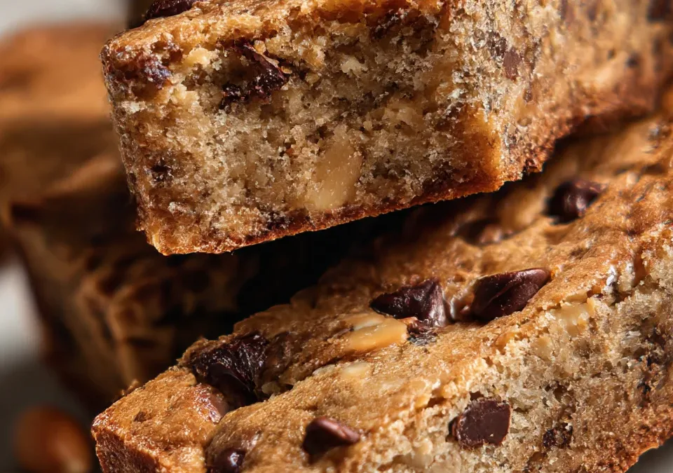 Chunky Peanut Butter Choco Chip Bars