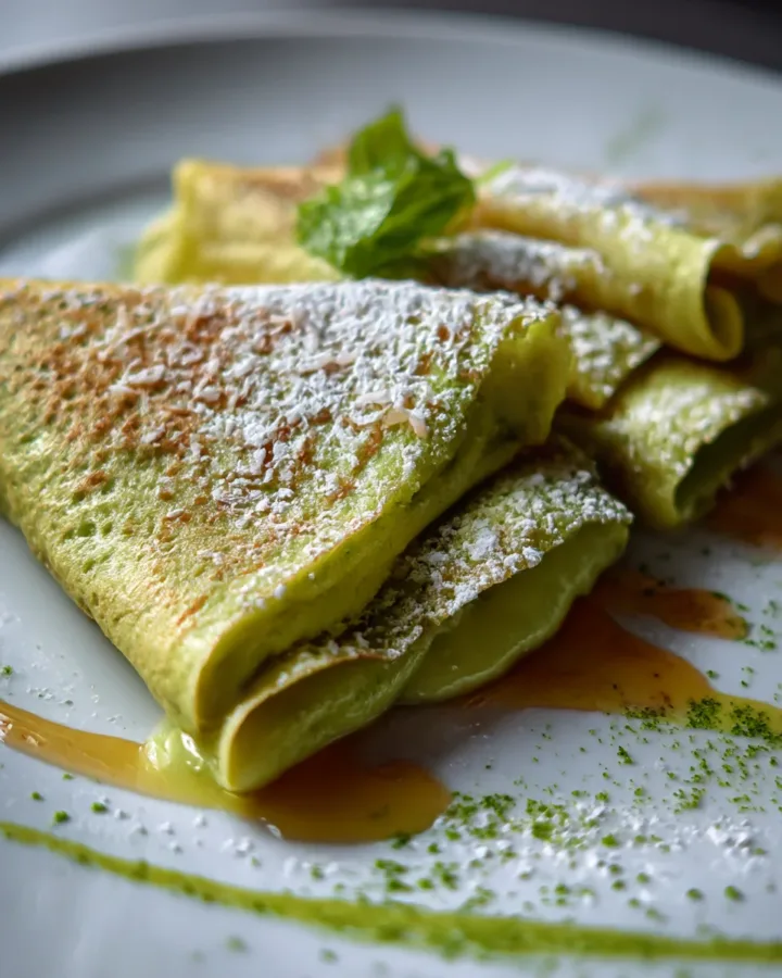 Coconut Pandan Crepes