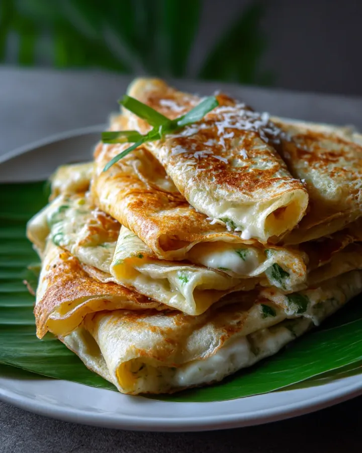 Coconut Pandan Crepes