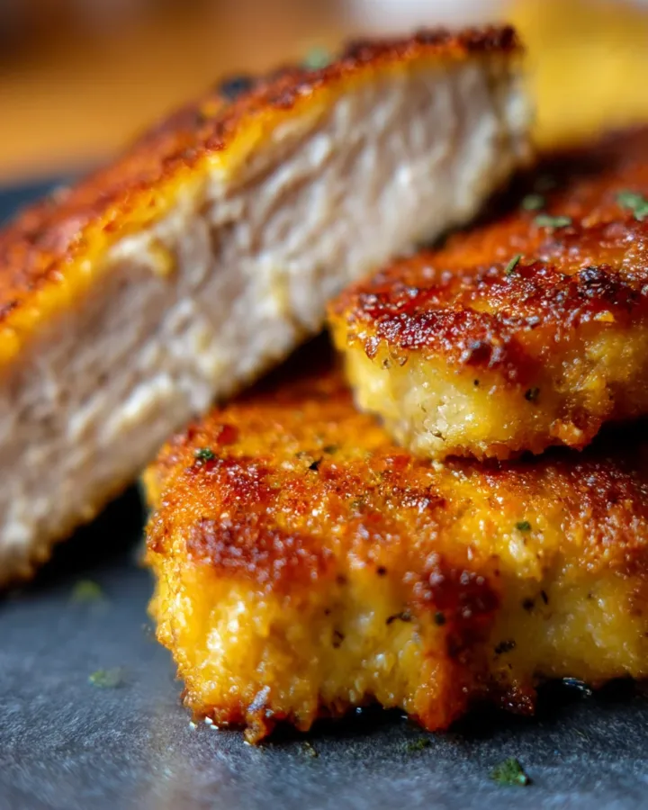 Crispy Parmesan Crusted Pork Chops