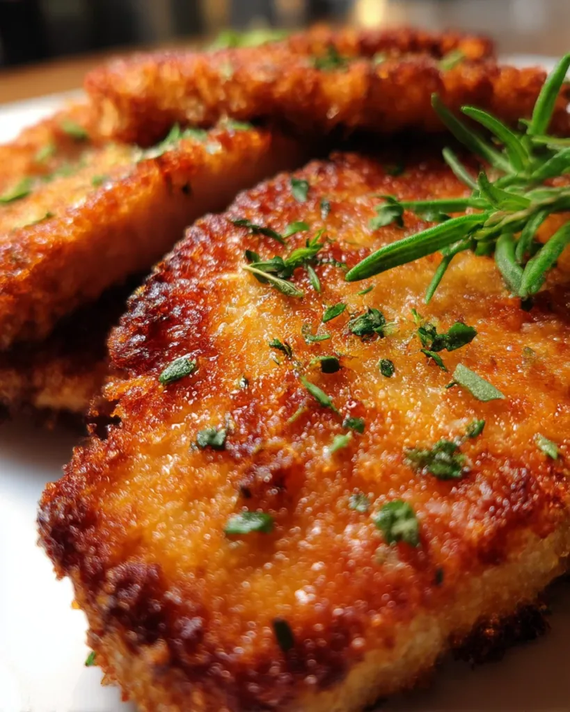Crispy Parmesan Crusted Pork Chops