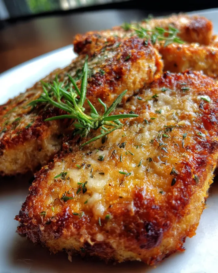 Crispy Parmesan Crusted Pork Chops