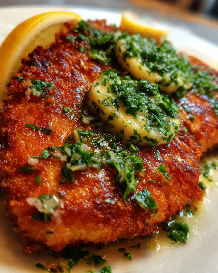 Crispy Pork Schnitzel with Lemon-Parsley Butter