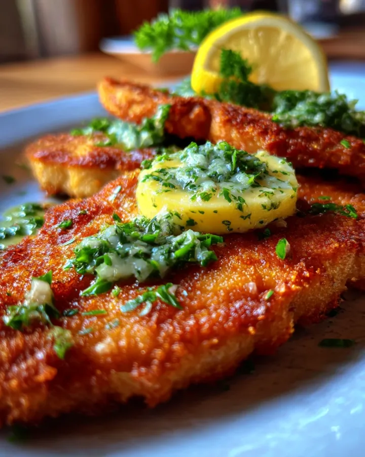 Crispy Pork Schnitzel with Lemon-Parsley Butter