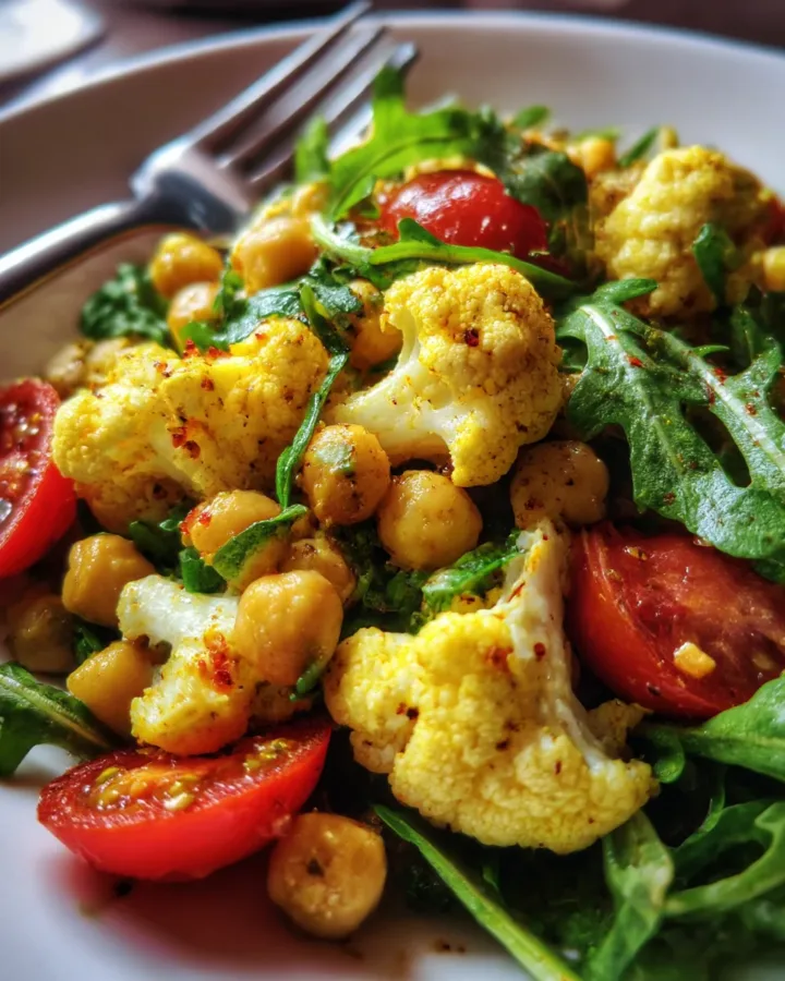 Curried Chickpea & Cauliflower Salad
