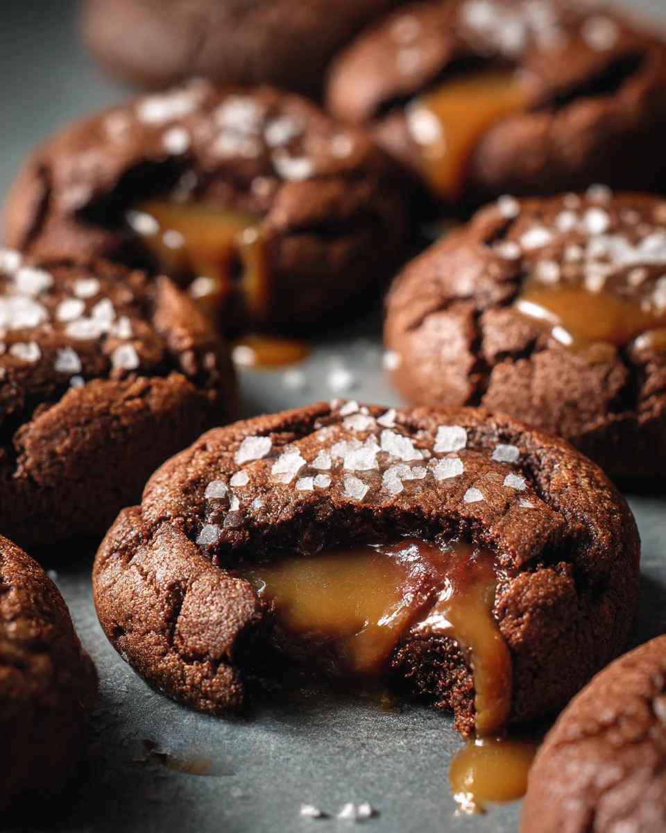 Decadent Salted Caramel Chocolate Lava Cookies