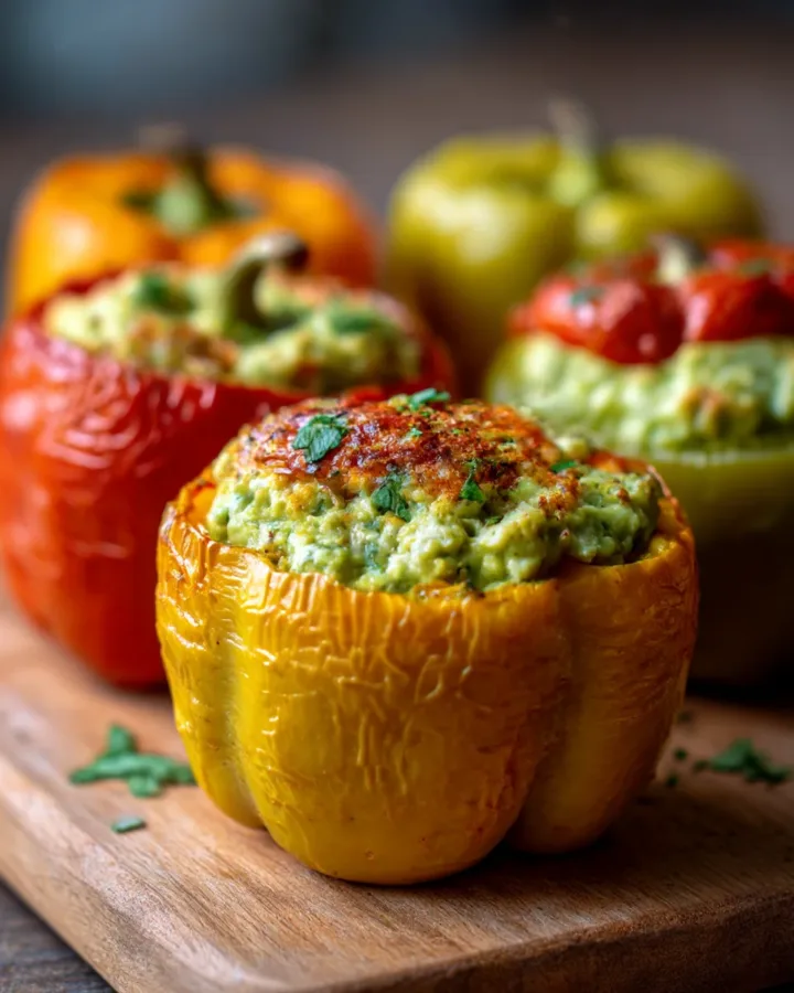 Easy Guacamole Stuffed Peppers