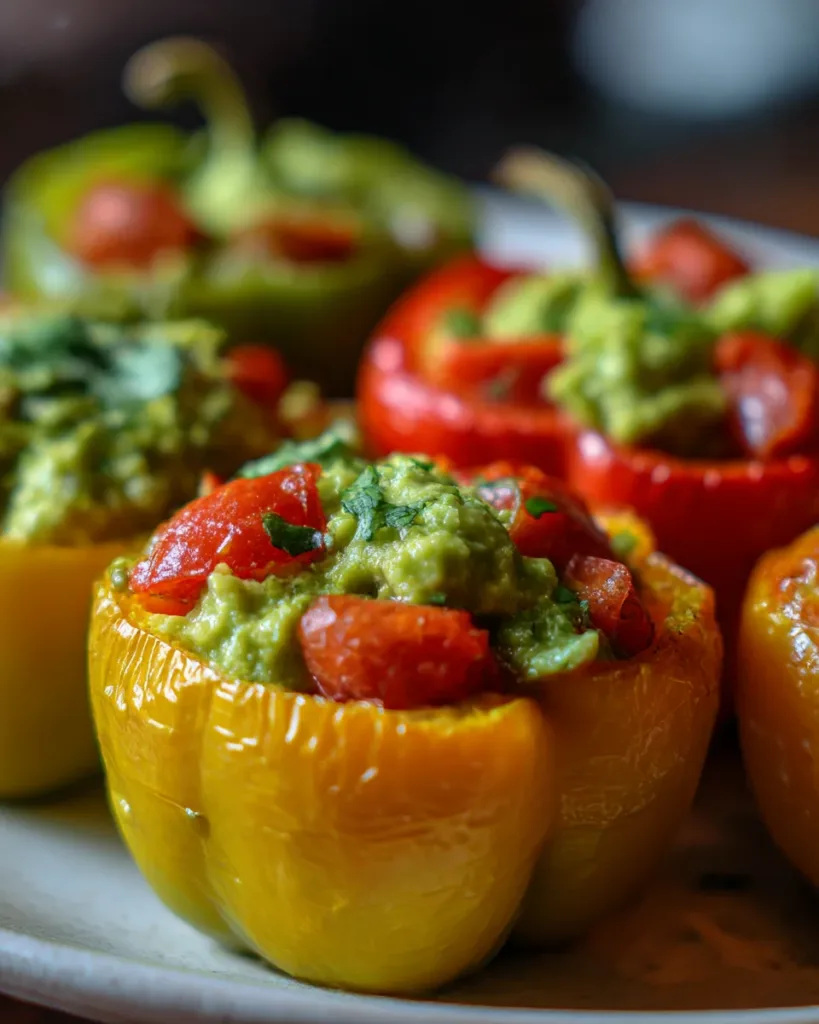 Easy Guacamole Stuffed Peppers
