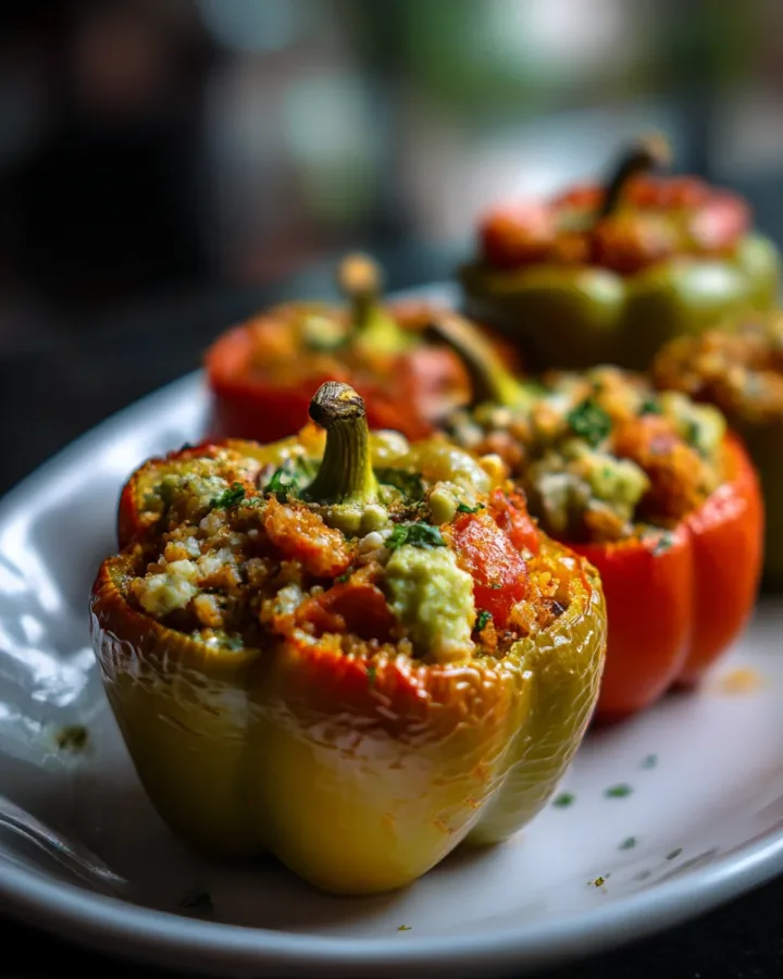 Easy Guacamole Stuffed Peppers
