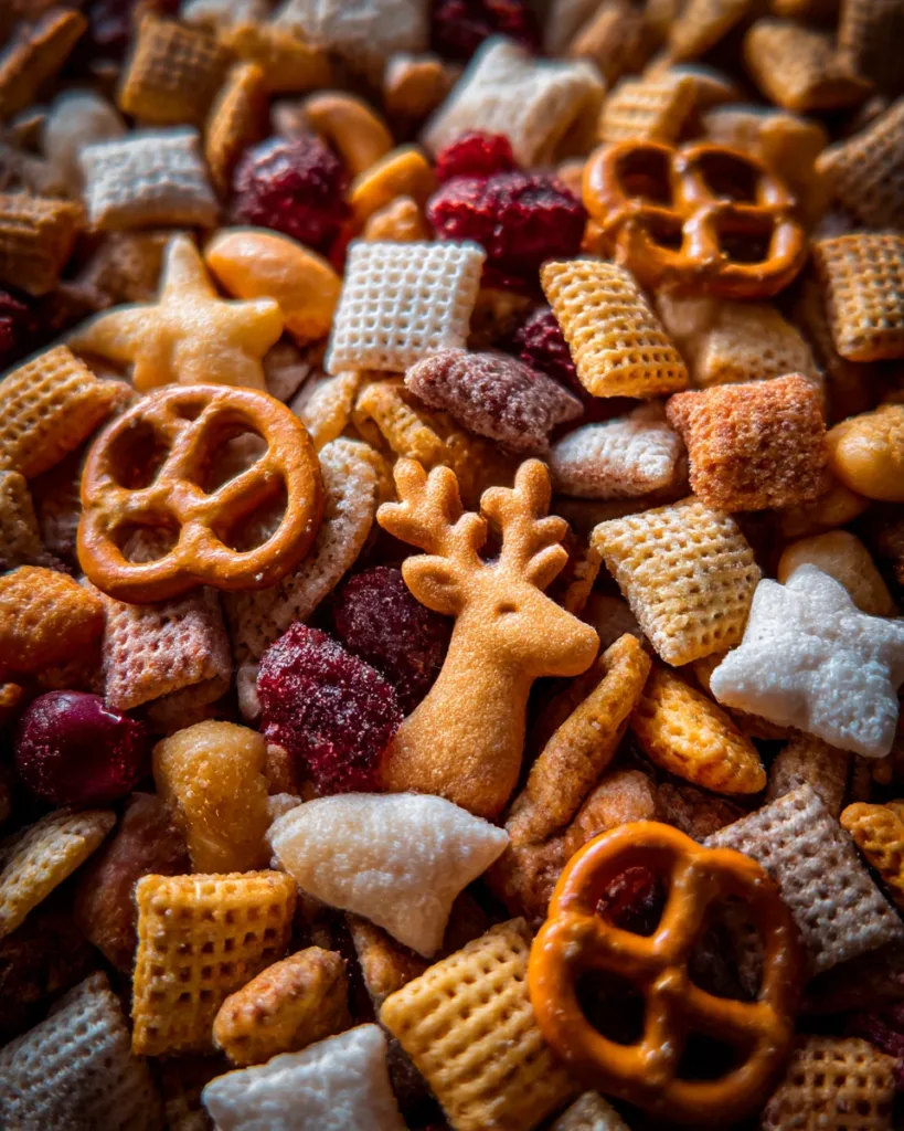 Festive Reindeer Chow Snack Mix Trail