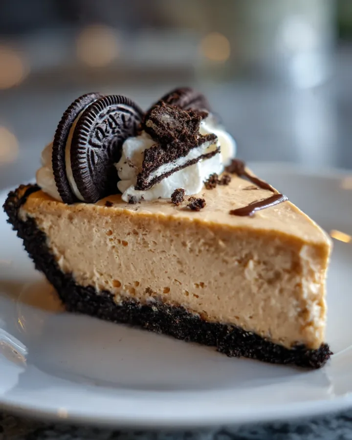 Frozen Peanut Butter Pie with Oreo Crust