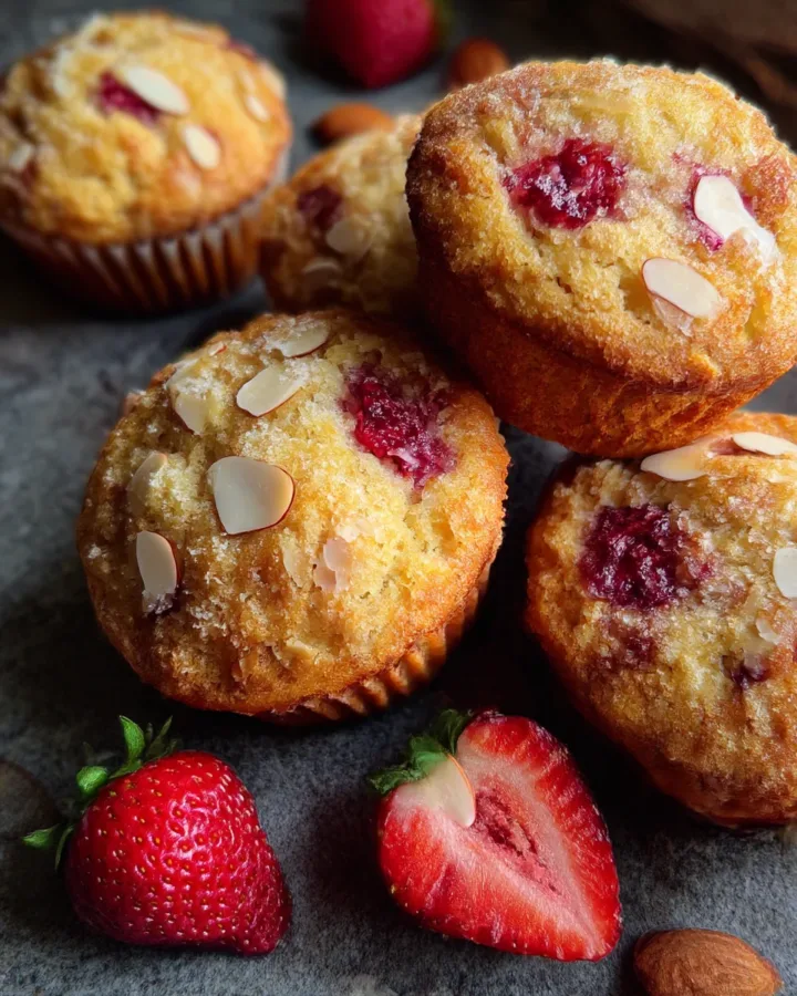 Gluten-Free Almond Flour Strawberry Muffins