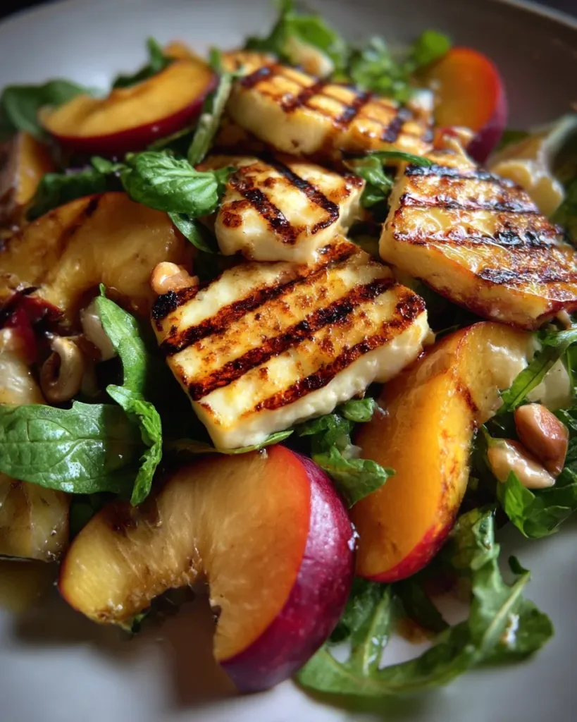 Grilled Halloumi & Nectarine Summer Salad