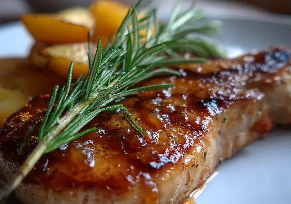 Grilled Pork Chops with Apple Chutney