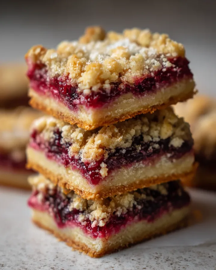 Healthy Greek Yogurt Berry Crumble Bars