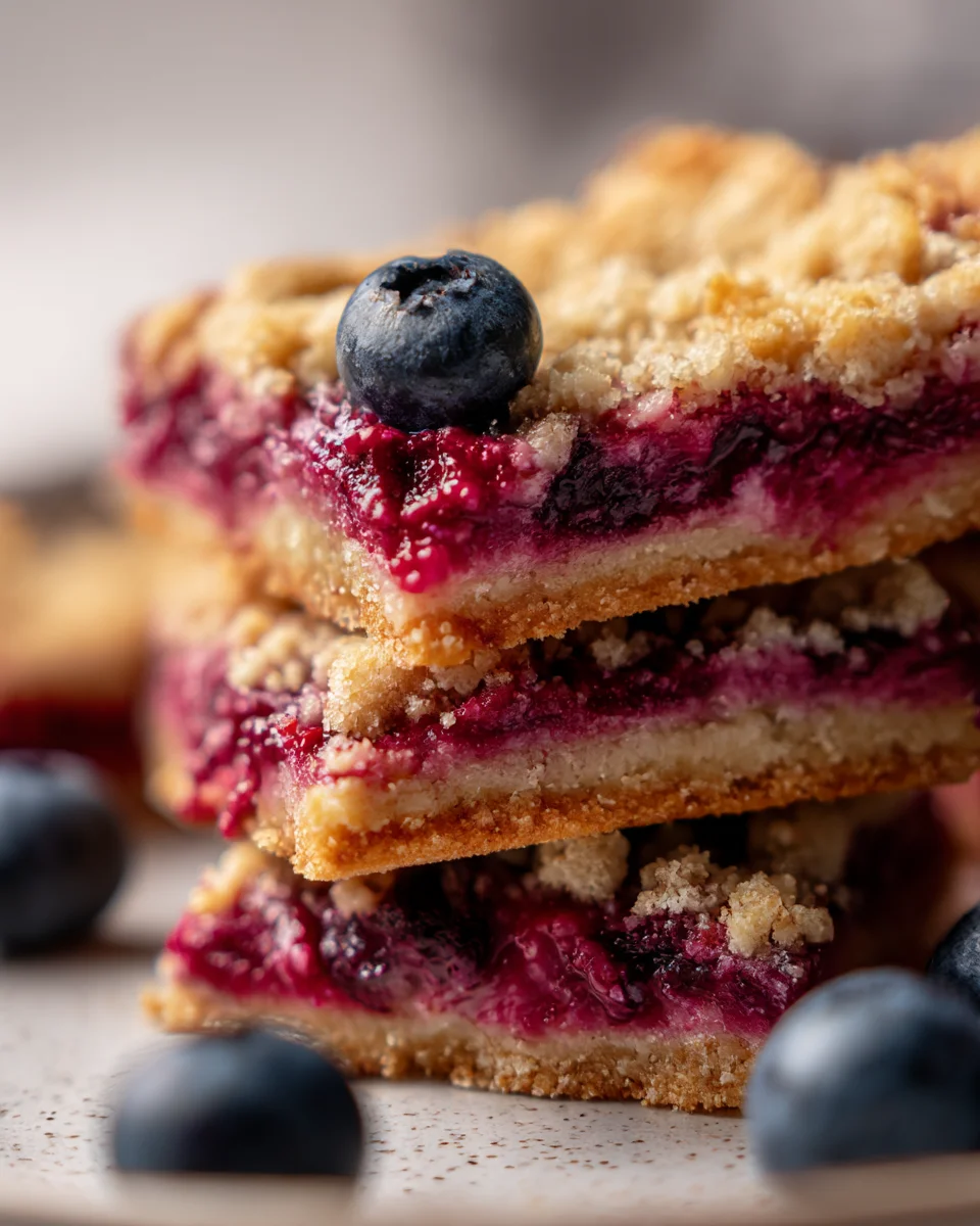 Healthy Greek Yogurt Berry Crumble Bars