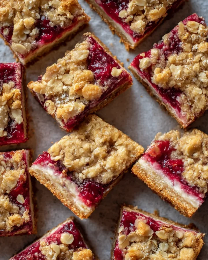Healthy Greek Yogurt Berry Crumble Bars