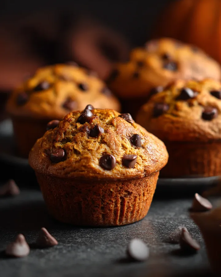 High-Altitude Pumpkin Chocolate Chip Muffins