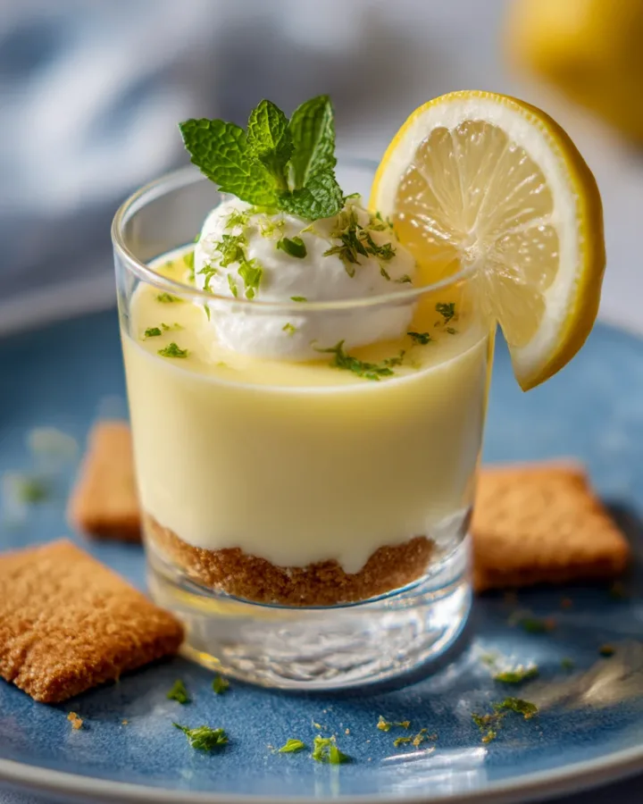 Lemon Posset with Shortbread Crust