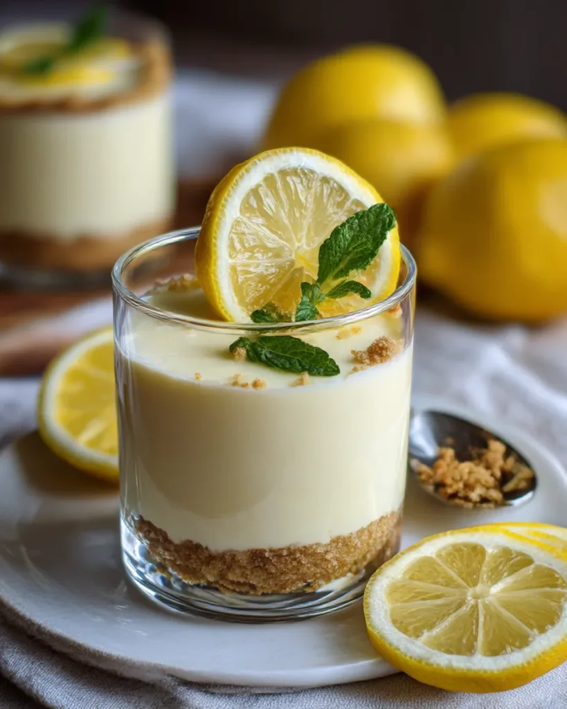 Lemon Posset with Shortbread Crust