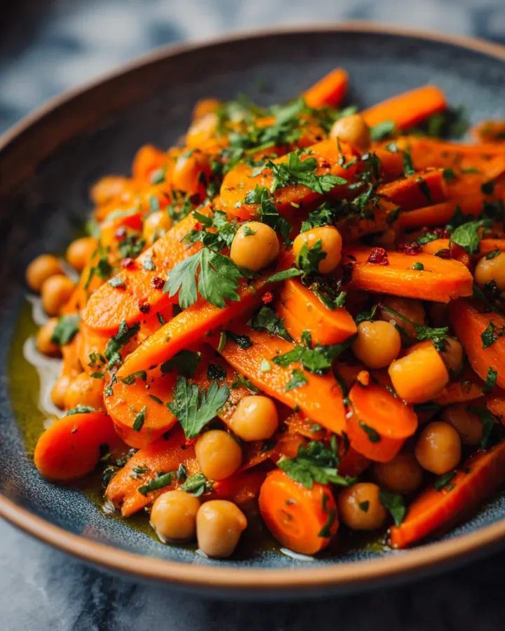 Moroccan Carrot & Chickpea Salad