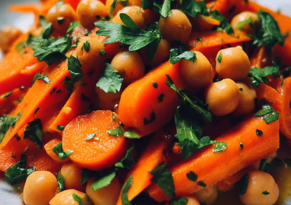 Moroccan Carrot & Chickpea Salad